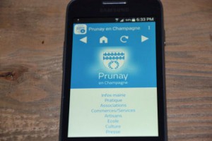 capture d'Ã©cran de l'application de Prunay